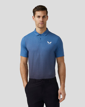 Men's Golf Printed Polo - Blue