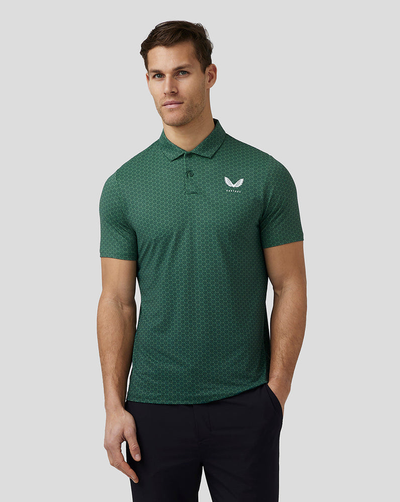 Men's Golf Printed Polo - Green