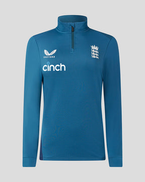 Women's England Cricket Training 1/4 Zip - Blue