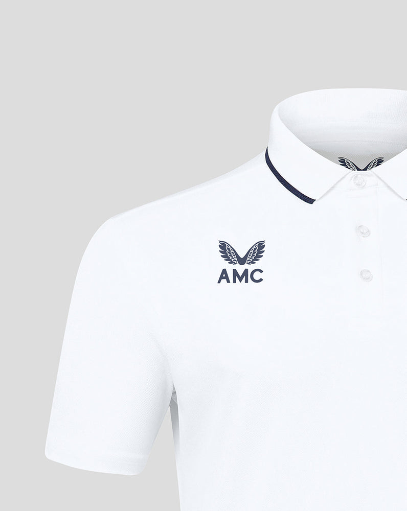 White/Navy AMC Short Sleeve Media Polo