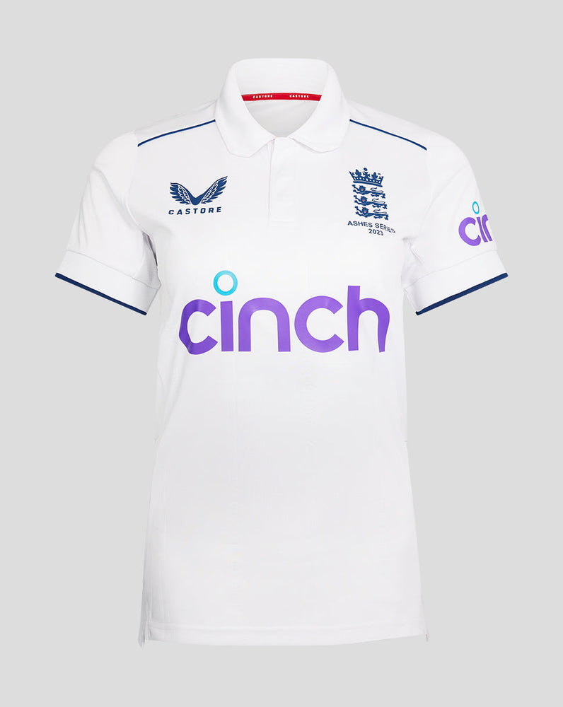 England Cricket Women's Ashes Polo Shirt - White