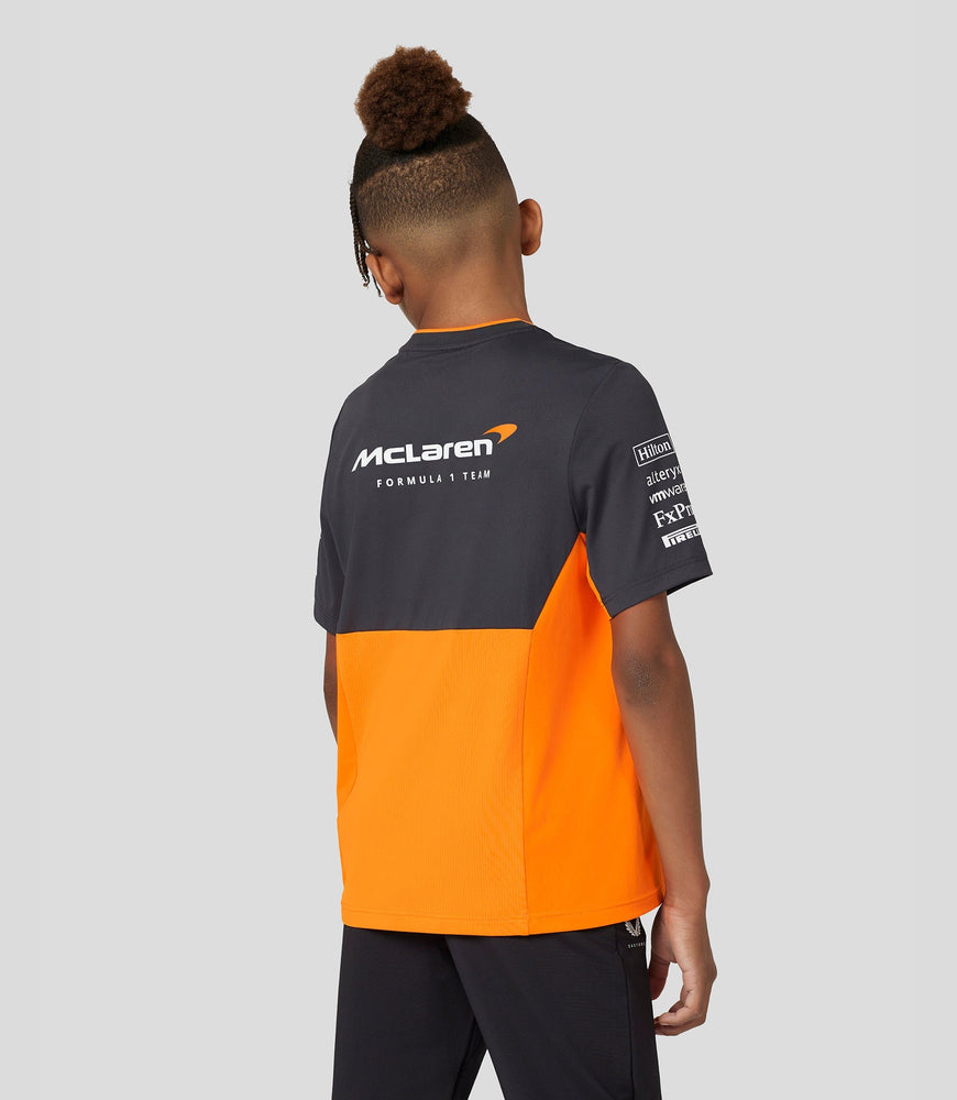 Junior McLaren Official Teamwear Set Up T-Shirt Formula 1 - Papaya/Phantom