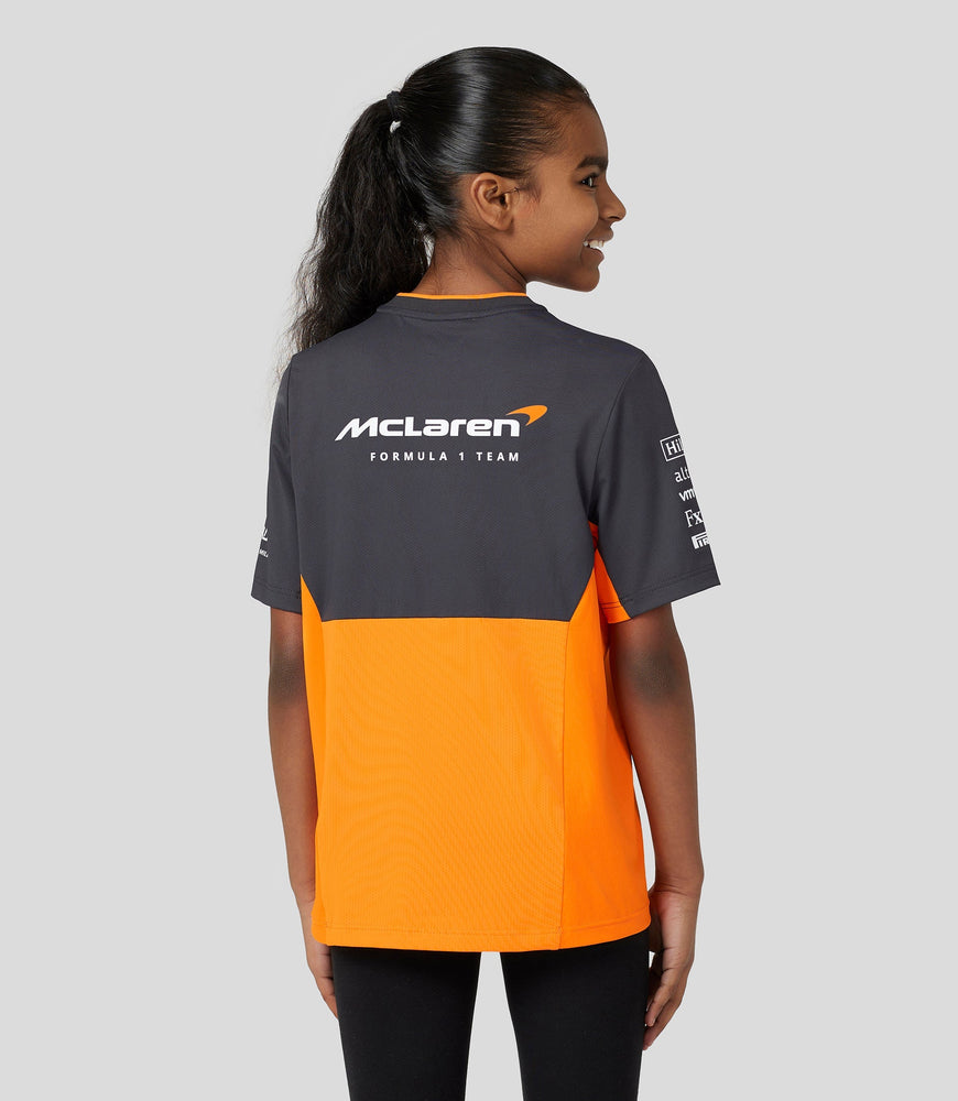 Junior McLaren Official Teamwear Set Up T-Shirt Formula 1 - Papaya/Phantom