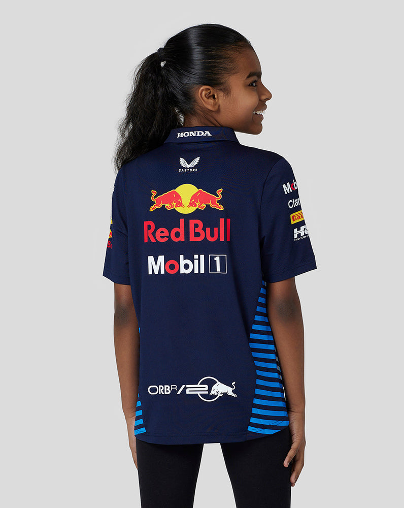 Oracle Red Bull Racing Junior Official Teamline Short Sleeve Polo Shirt - Night Sky