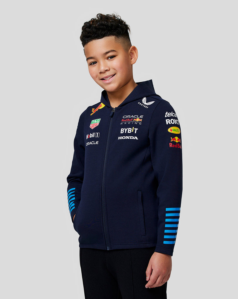 Oracle Red Bull Racing Junior Official Teamline Full Zip Hoodie - Night Sky