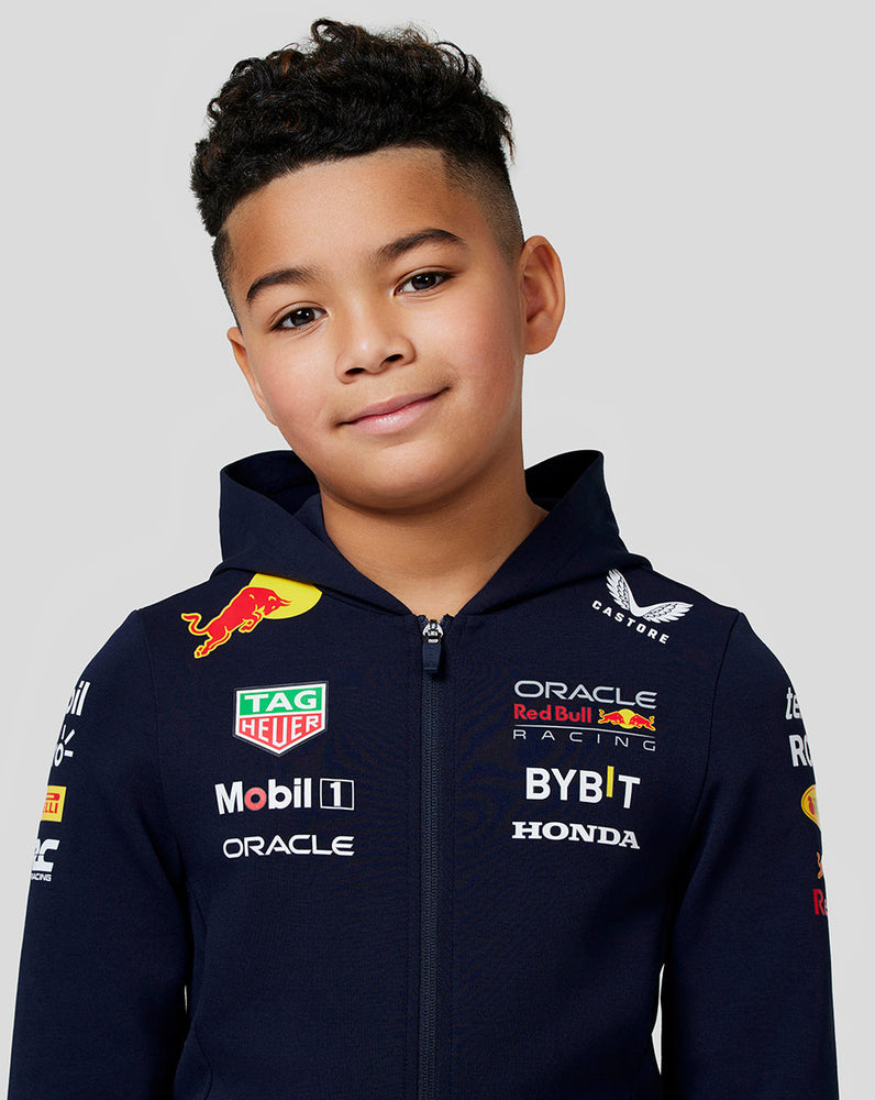 Oracle Red Bull Racing Junior Official Teamline Full Zip Hoodie - Night Sky