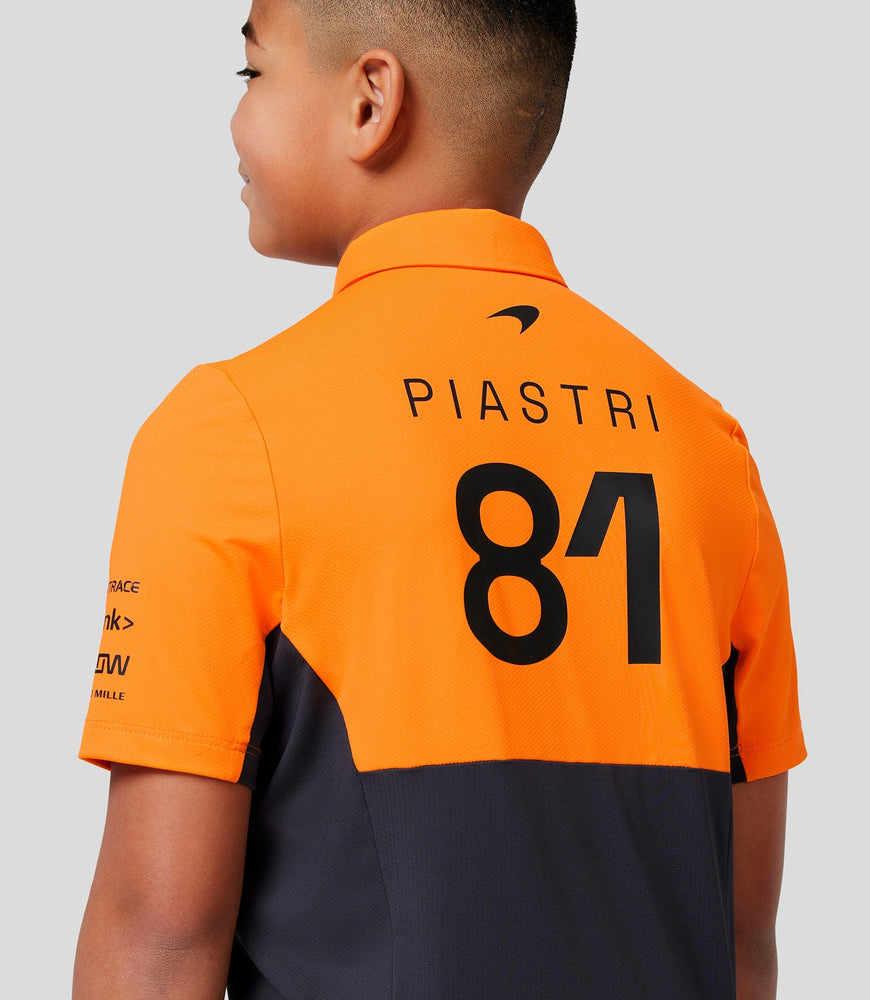 Junior McLaren Official Teamwear Polo Shirt Oscar Piastri Formula 1