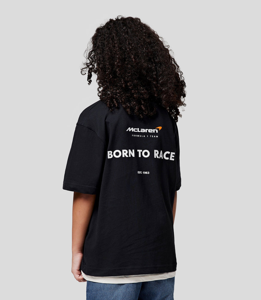 McLaren 2024 Junior Born To Race Oversized T-Shirt - ANTHRACITE