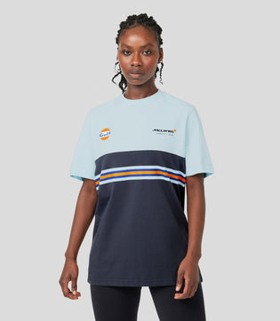 Light blue and navy McLaren Gulf t-shirt