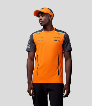 Mens McLaren Official Teamwear Set Up T-Shirt Formula 1 - Papaya/Phantom