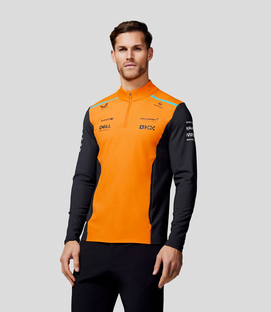 Mens McLaren Official Teamwear Quarter Zip Top Formula 1