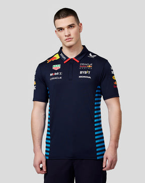 Oracle Red Bull Racing Men's Official Teamline Short Sleeve Polo Shirt - Night Sky