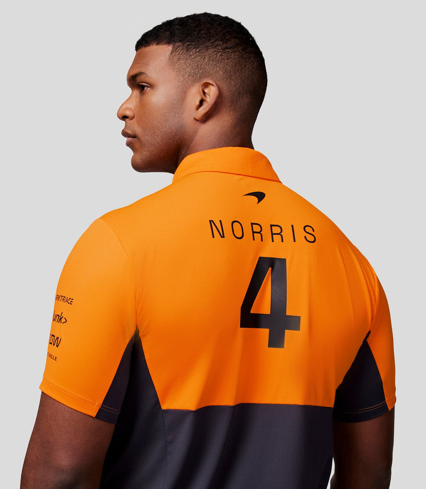 Mens McLaren Official Teamwear Polo Shirt Lando Norris Formula 1