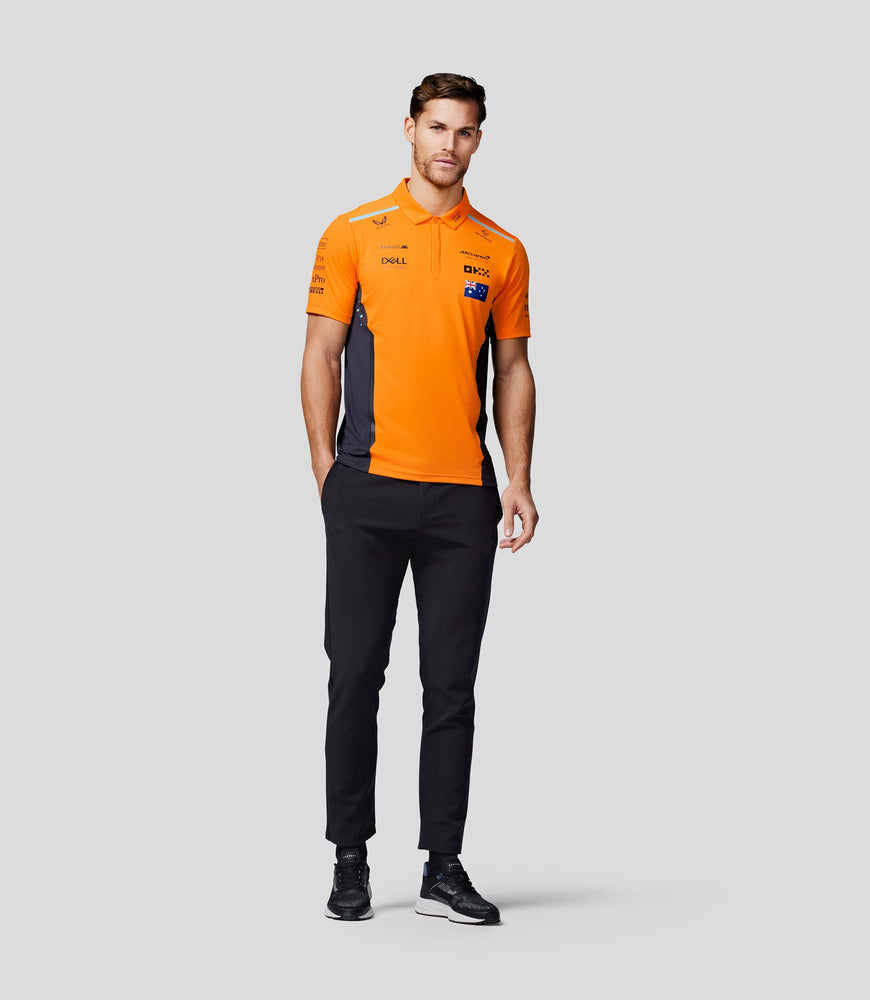 Mens McLaren Official Teamwear Polo Shirt Oscar Piastri Formula 1