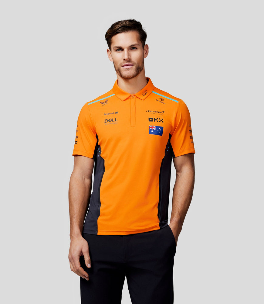 Mens McLaren Official Teamwear Polo Shirt Oscar Piastri Formula 1