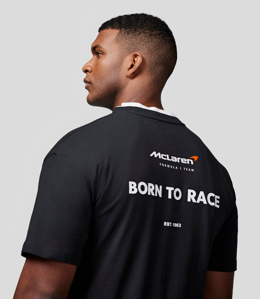 McLaren 2024 Mens Born To Race Oversized T-Shirt - ANTHRACITE